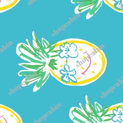 Summer Pineapple In Aqua.jpg