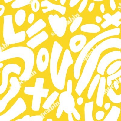 White Abstract Shapes In Yellow.jpg