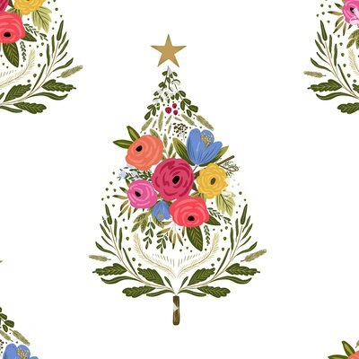 Country Cottage Christmas Floral Tree.jpg