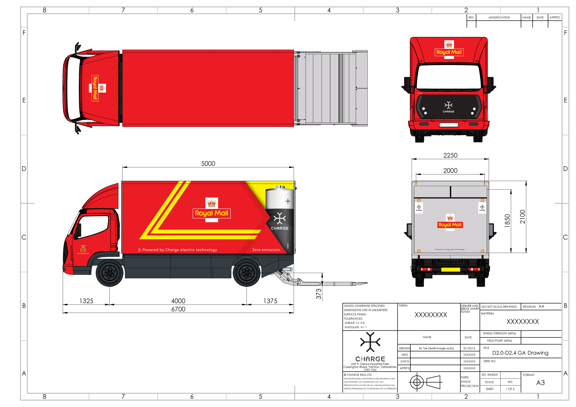 Royal Mail electric truck livery