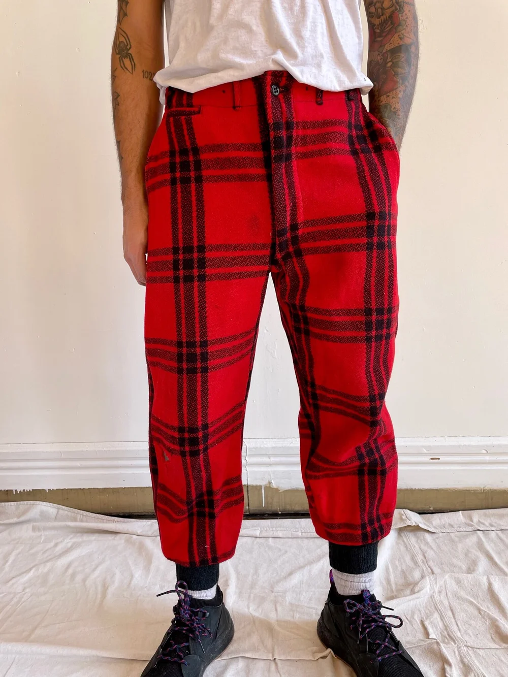 40s/50s Plaid Wool Snow Pants — Goo Vintage