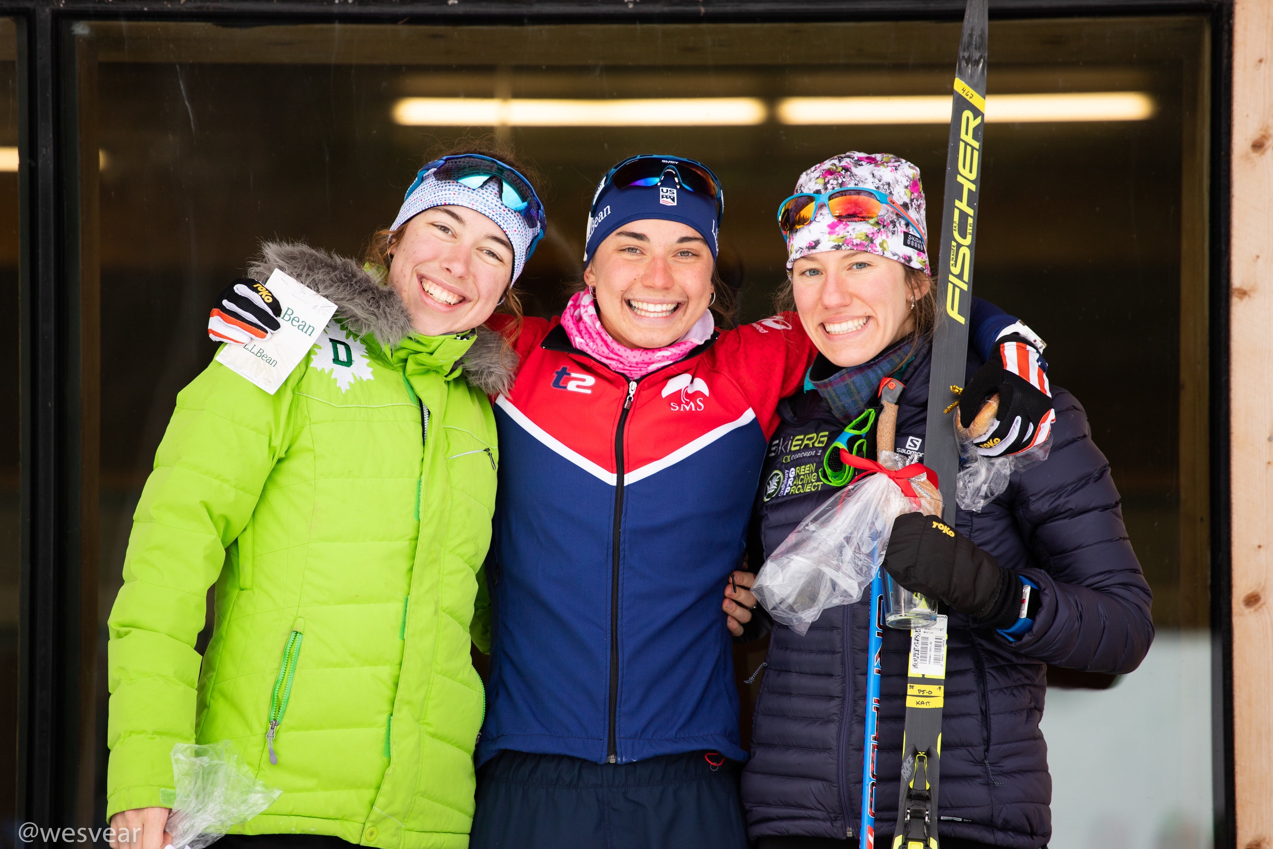 Women's Classic Sprint Podium: Katherine Ogden, Julia Kern, Kaitlynn Miller