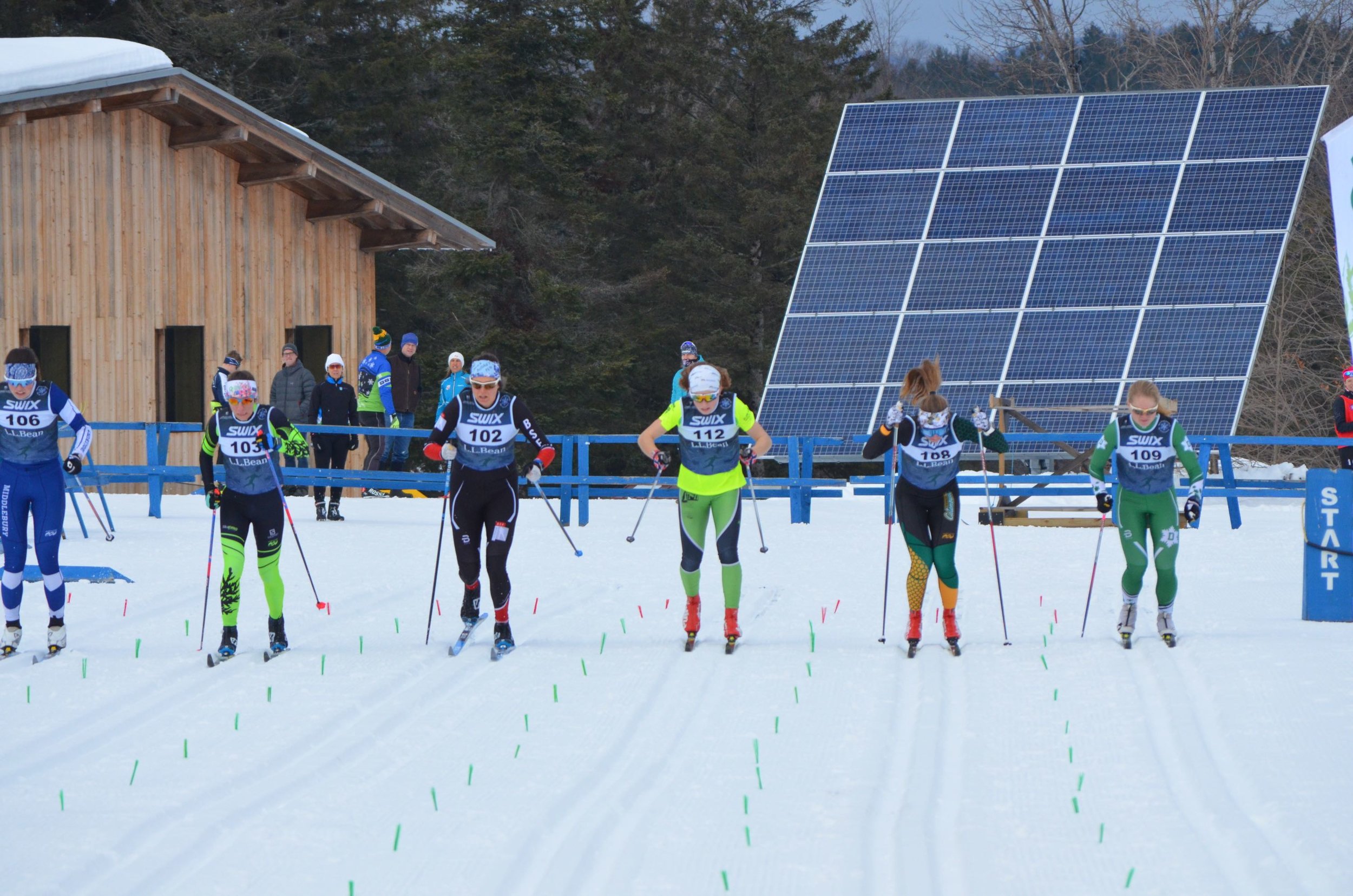 Start of a semifinal with all Craftsbury affiliated athletes - pretty sweet!