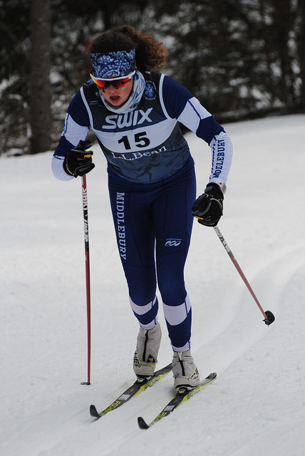 Avery Ellis, now skiing for Middlebury College