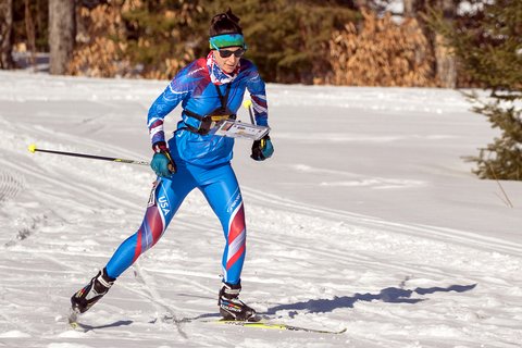 Melanie Sergiev during the Sprint at 2016 Ski-O Nationals.