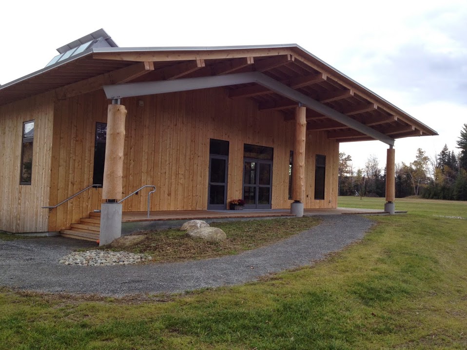 Moving around to the south end of the building, this is looking towards the doors of the new touring center/lodge.