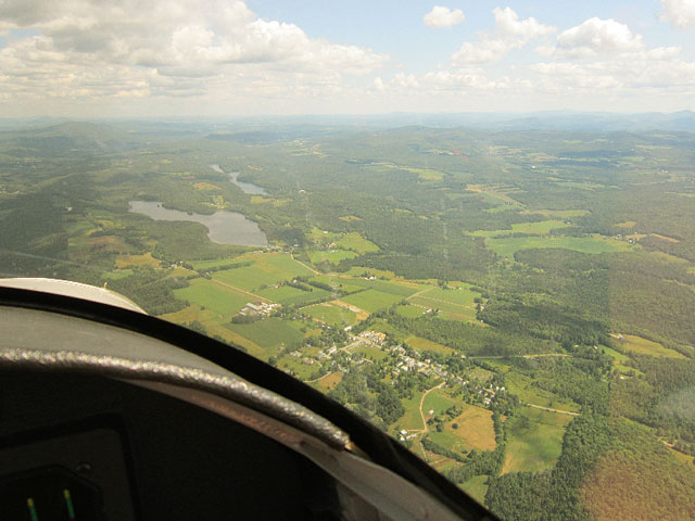 Craftsbury Common and the two Hosmers seen from on high