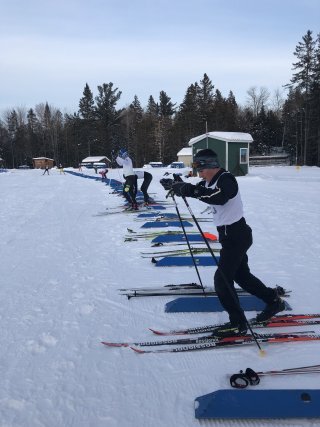 The various stages of the ski exchange zone