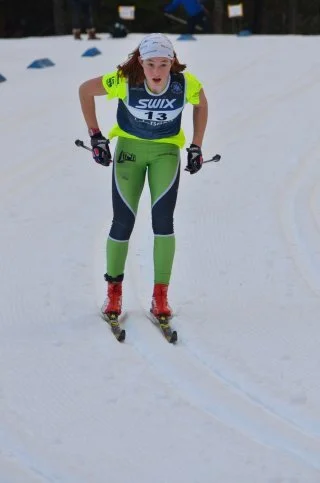 Quincy Massey-Bierman in Saturday's classic sprint (Paul Bierman Photo)