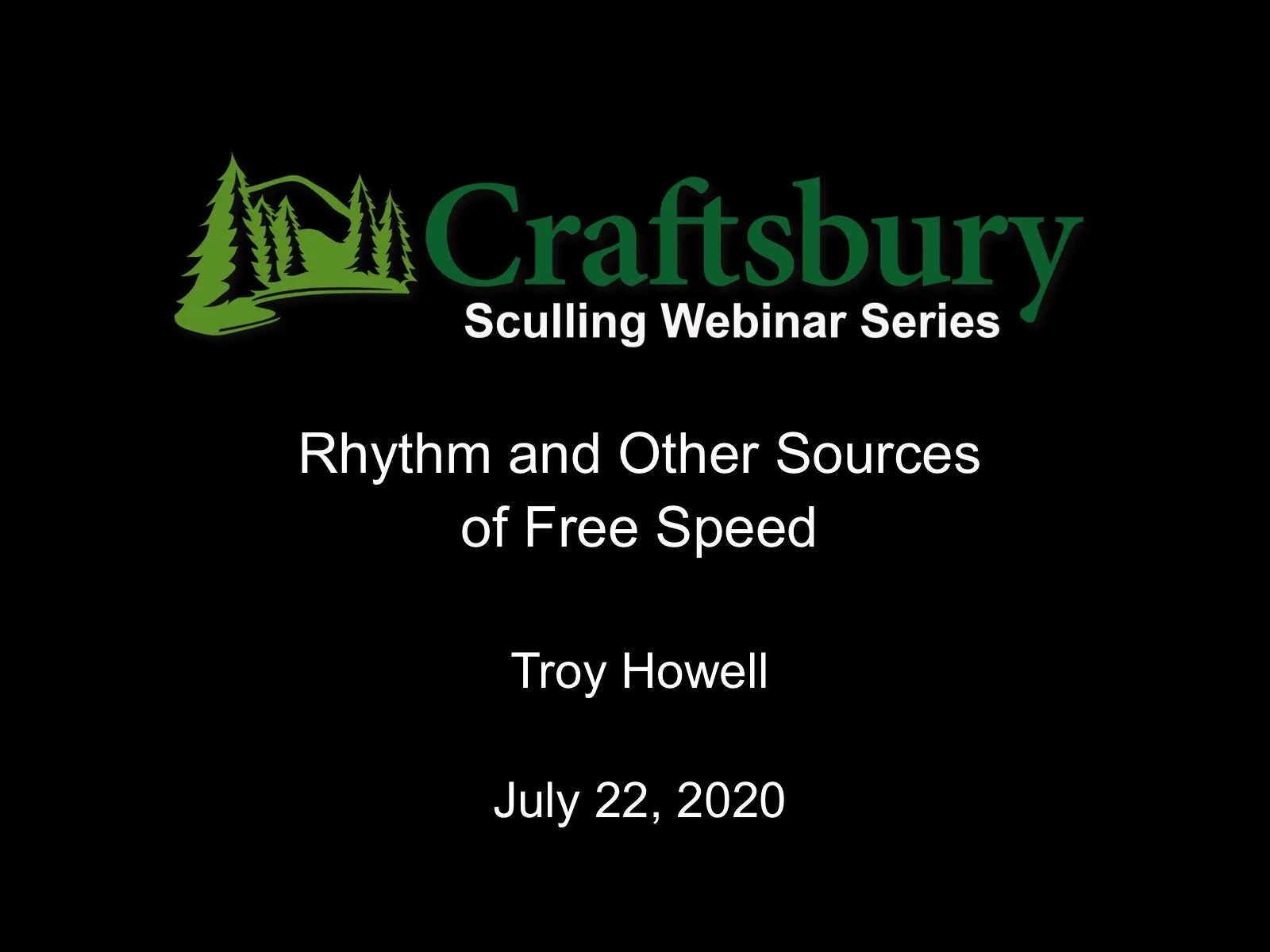 Sculling Webinar Video: "Rhythm and Other Sources of Free Speed"
