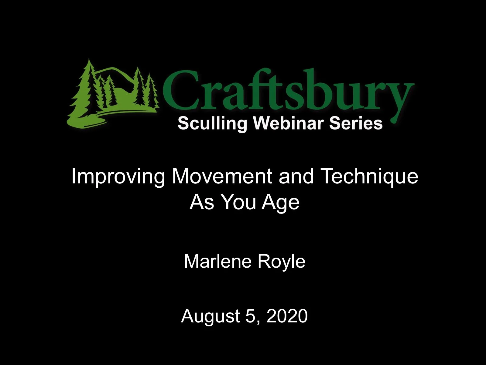 Sculling Webinar: "Improving Movement and Technique as you Age" - Marlene Royle
