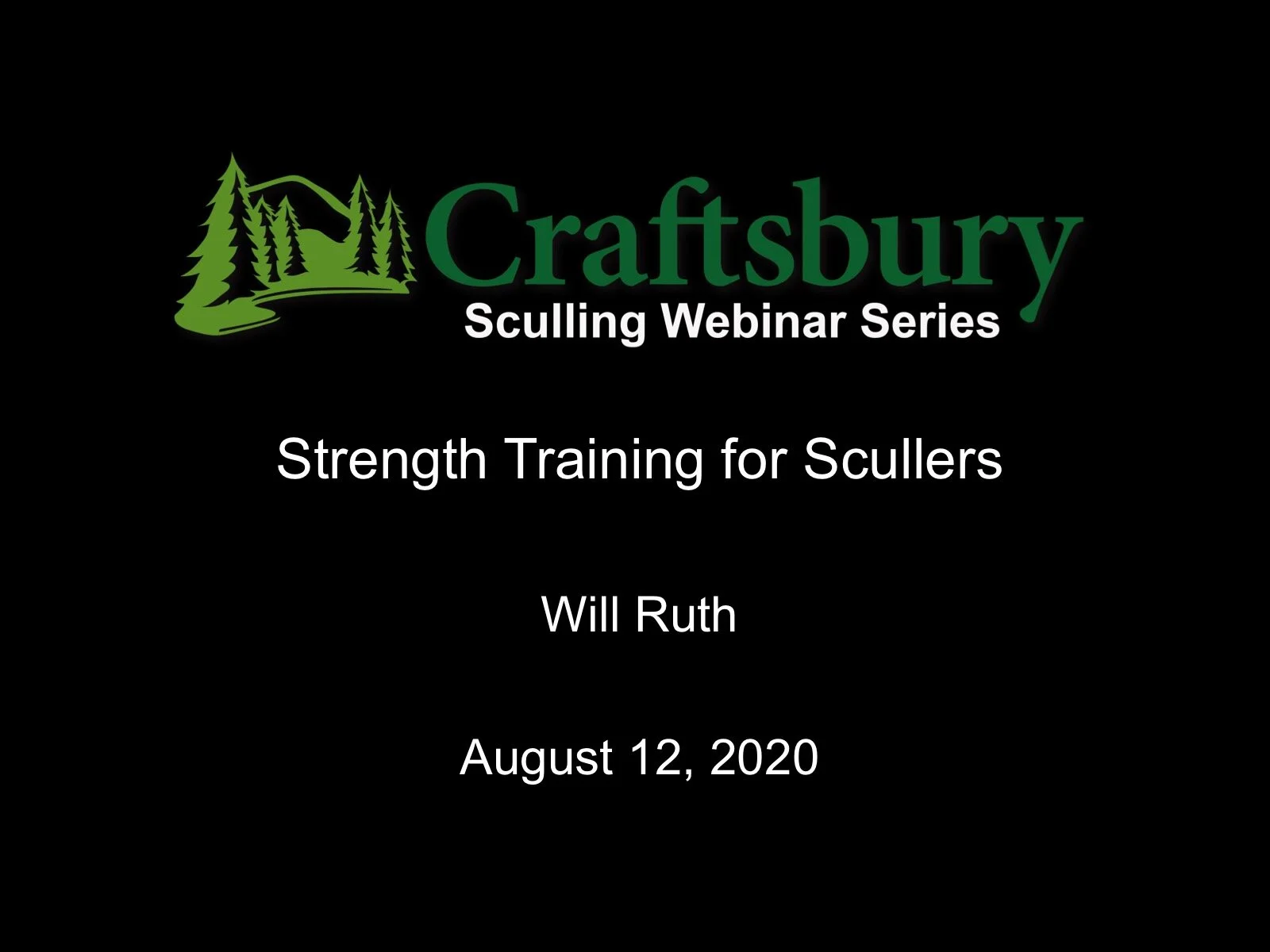Sculling Webinar: "Strength Training for Scullers" - Will Ruth