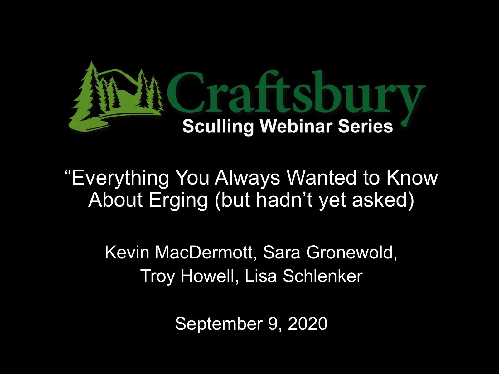 Sculling Webinar Video: Everything You Always Wanted to Know About Erging