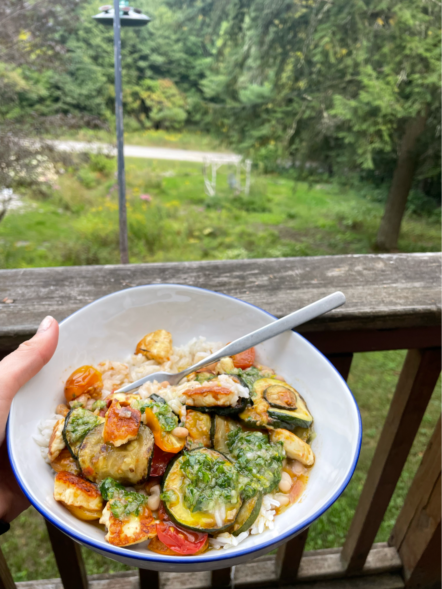 Recipe of the Month: Garden Vegetables and Halloumi in Red-Wine Vinaigrette