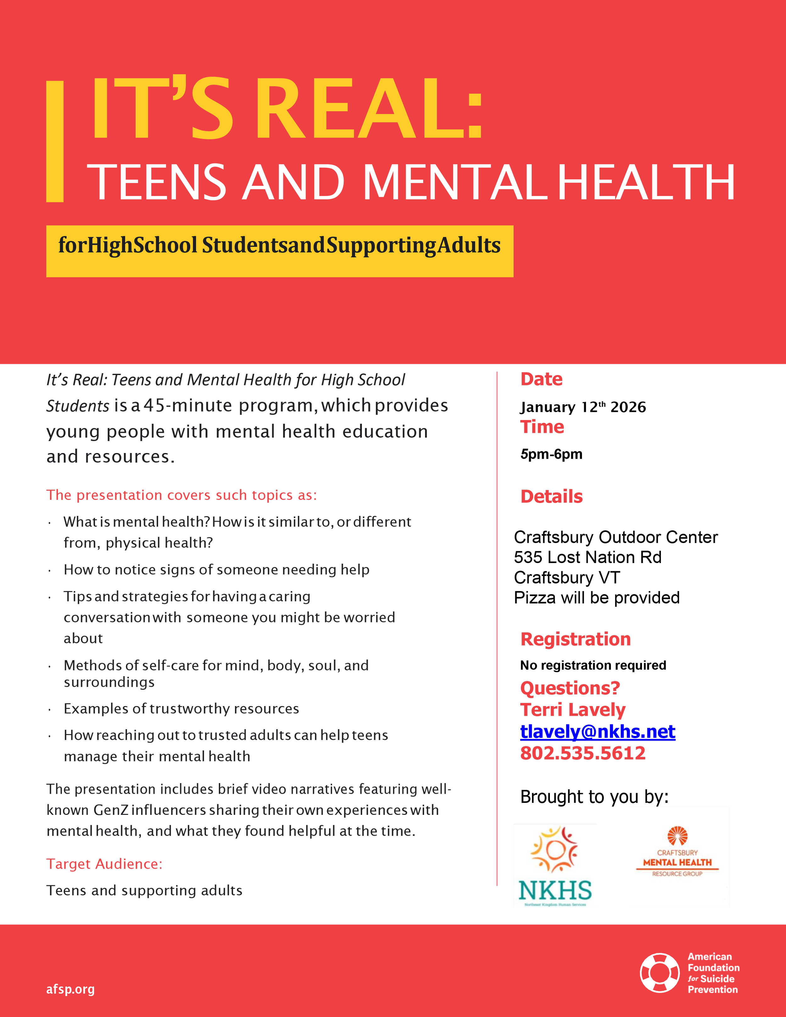 It's real: Teens and Mental Health