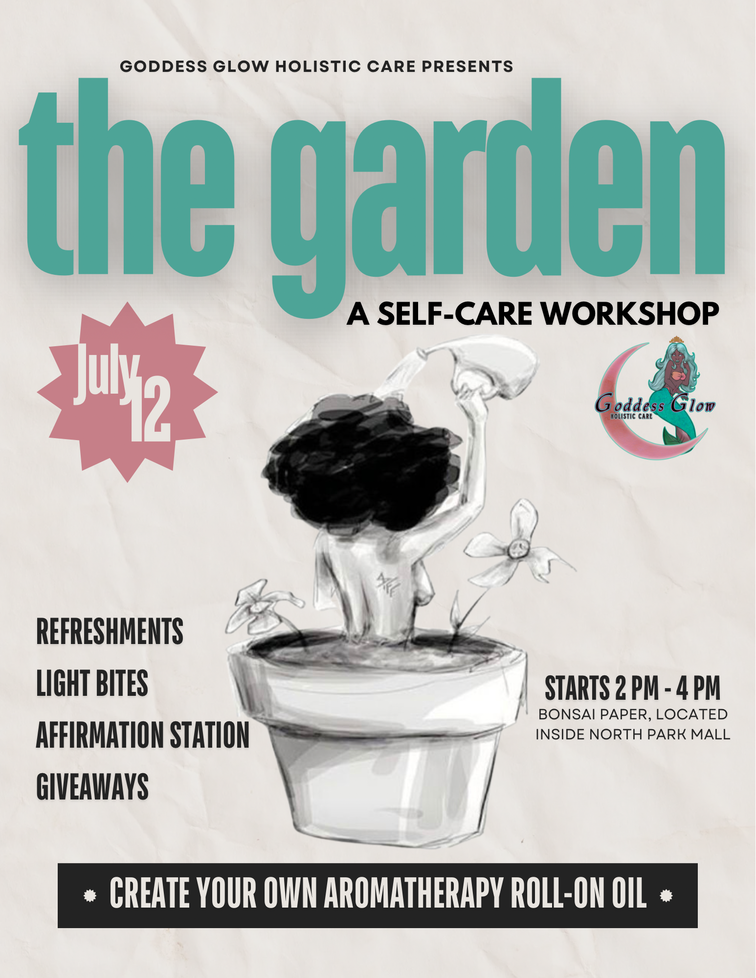 The Garden: A Self-Care Workshop - Create Your Own Aromatherapy Oil