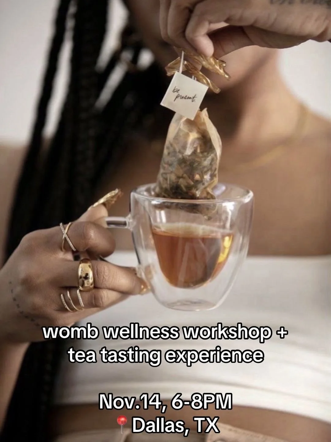 Join us for a night of conversation, healing + community 🌸 Super excited to be hosting our final workshop of the year: Womb Wellness Workshop + Tea Tasting 🌺 Together, we&rsquo;ll explore a variety of herbs that nurture the womb, balance hormones, 