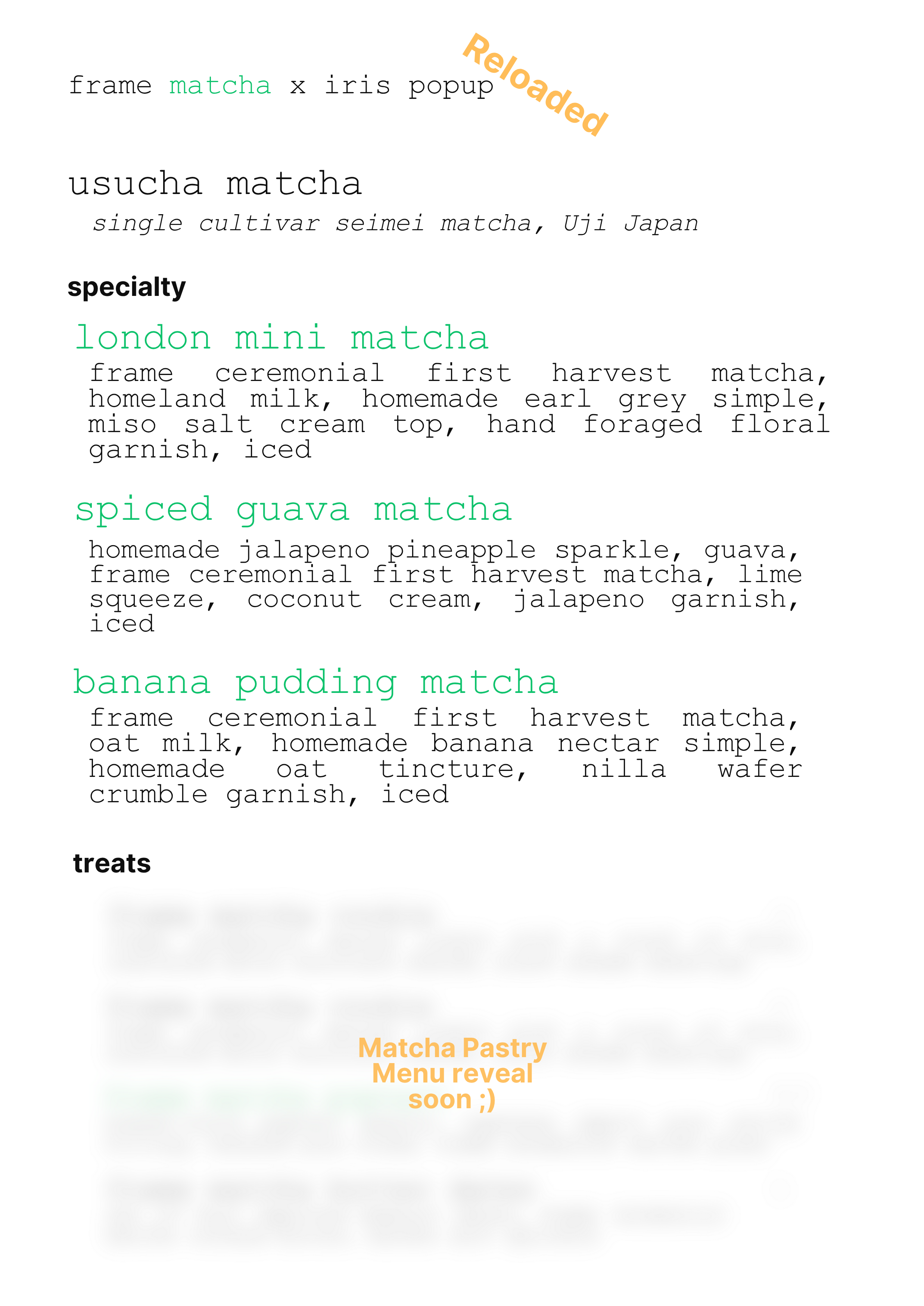 2nd Matcha Popup
