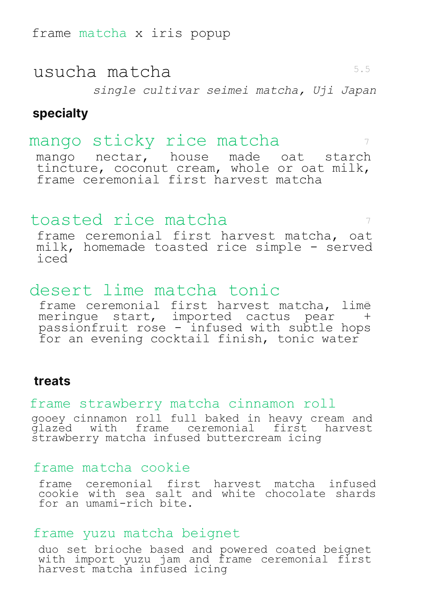 Matcha Popup