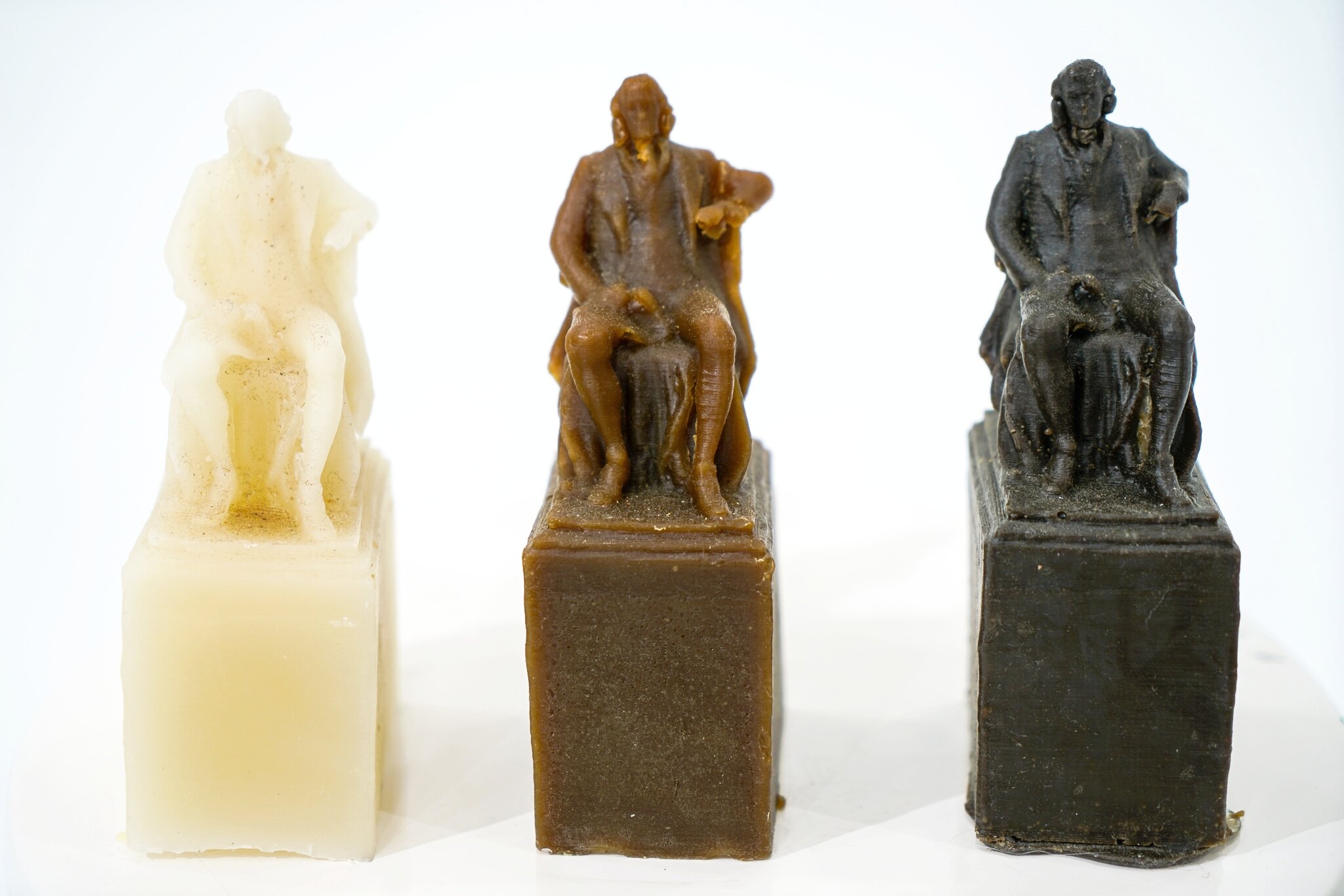  "I began making these monument candles in the wake of a white-nationalist rally that erupted in protest of the proposed removal of a Robert E. Lee monument in Charlottesville, VA. After this event, many cities conducted a series of town-hall meeting