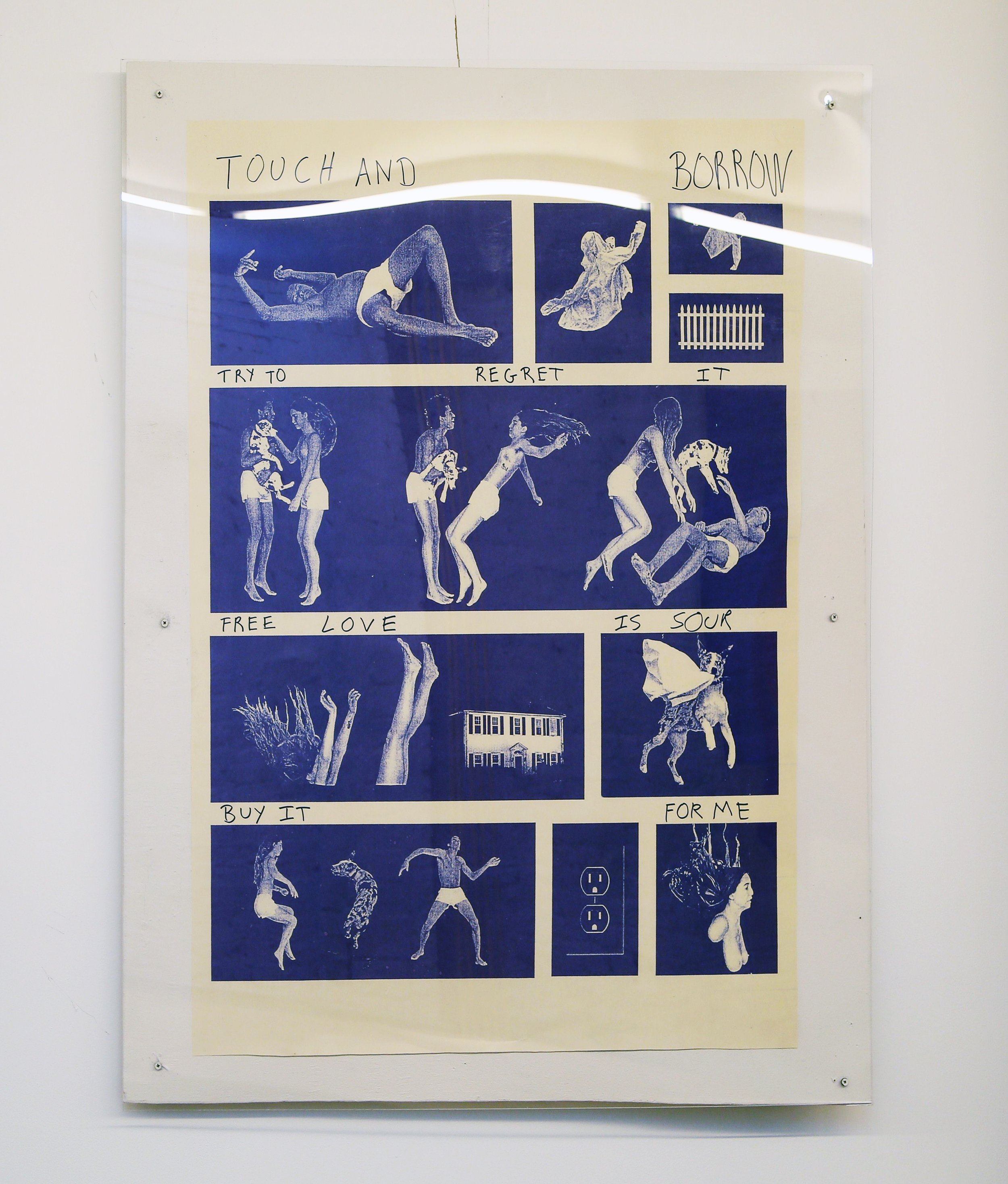  Michael Bailey-Gates.  Lover of Babe,  2015. Cyanotype, 47 x 43 in.  Courtesy of OSMOS Address, New York 