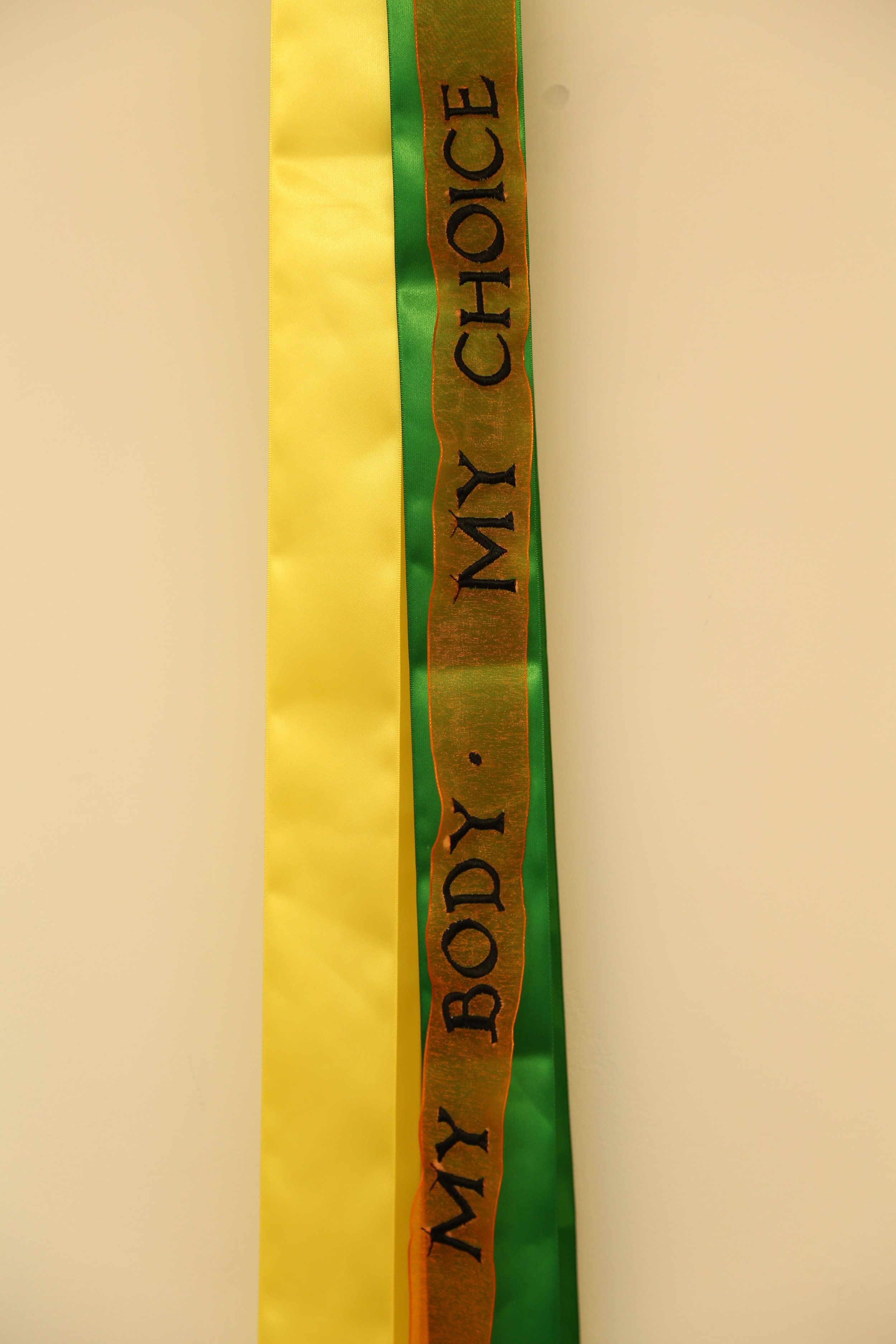  Andrea Bowers   Banner Ribbons (My Body My Choice/Trans Liberation Now),  2016 (detail) 