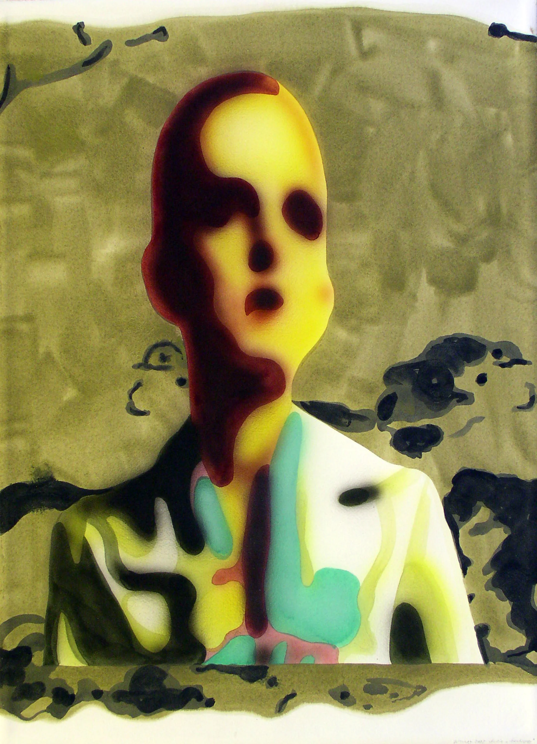  Sequel “Sportsuper”, 2005, Aquarell und Acryl auf Bütten, 78 x 56,5 cm 