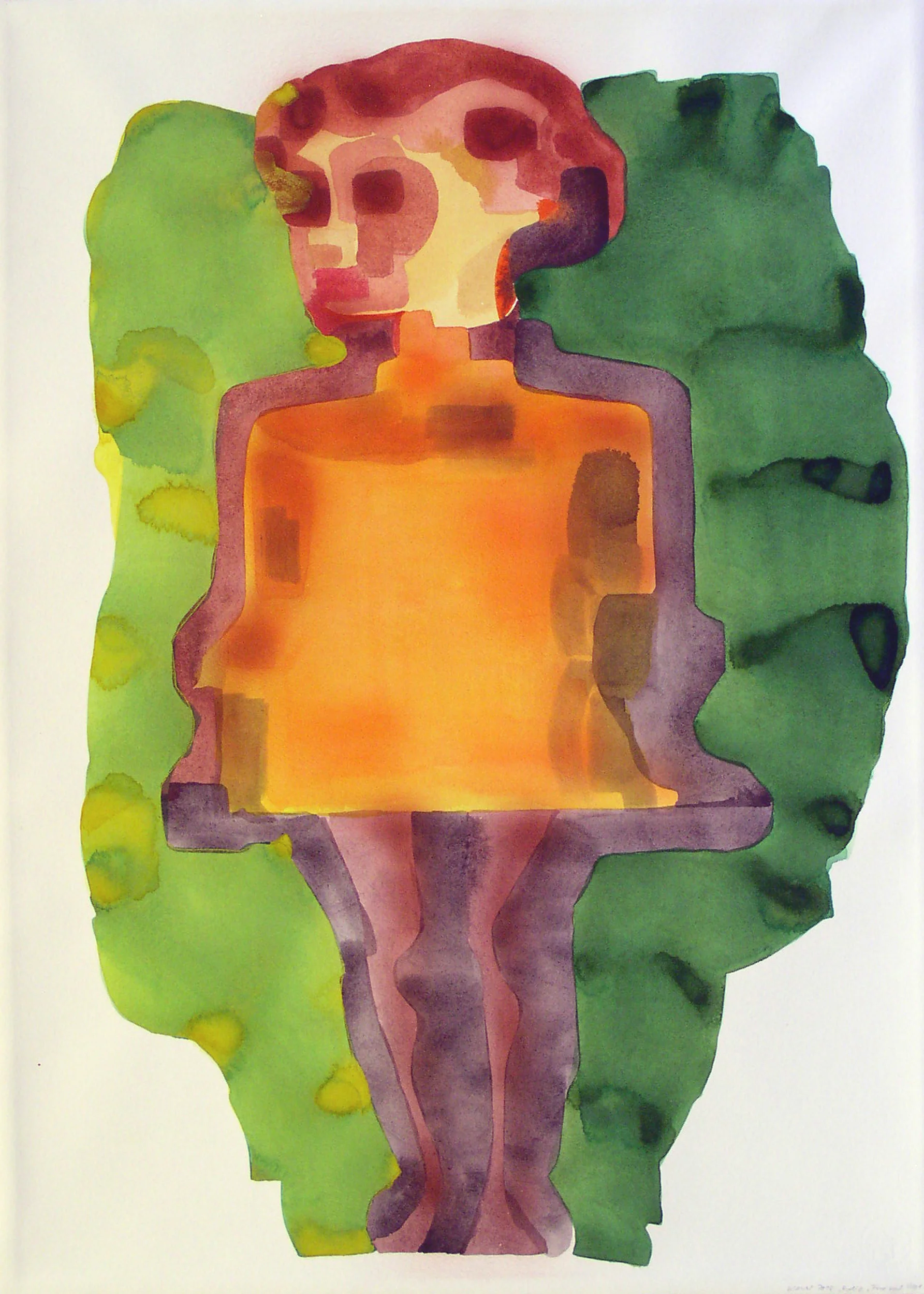  Sequel “Frau und Vogel”, 2005, Aquarell und Acryl auf Bütten, 78 x 56,5 cm 