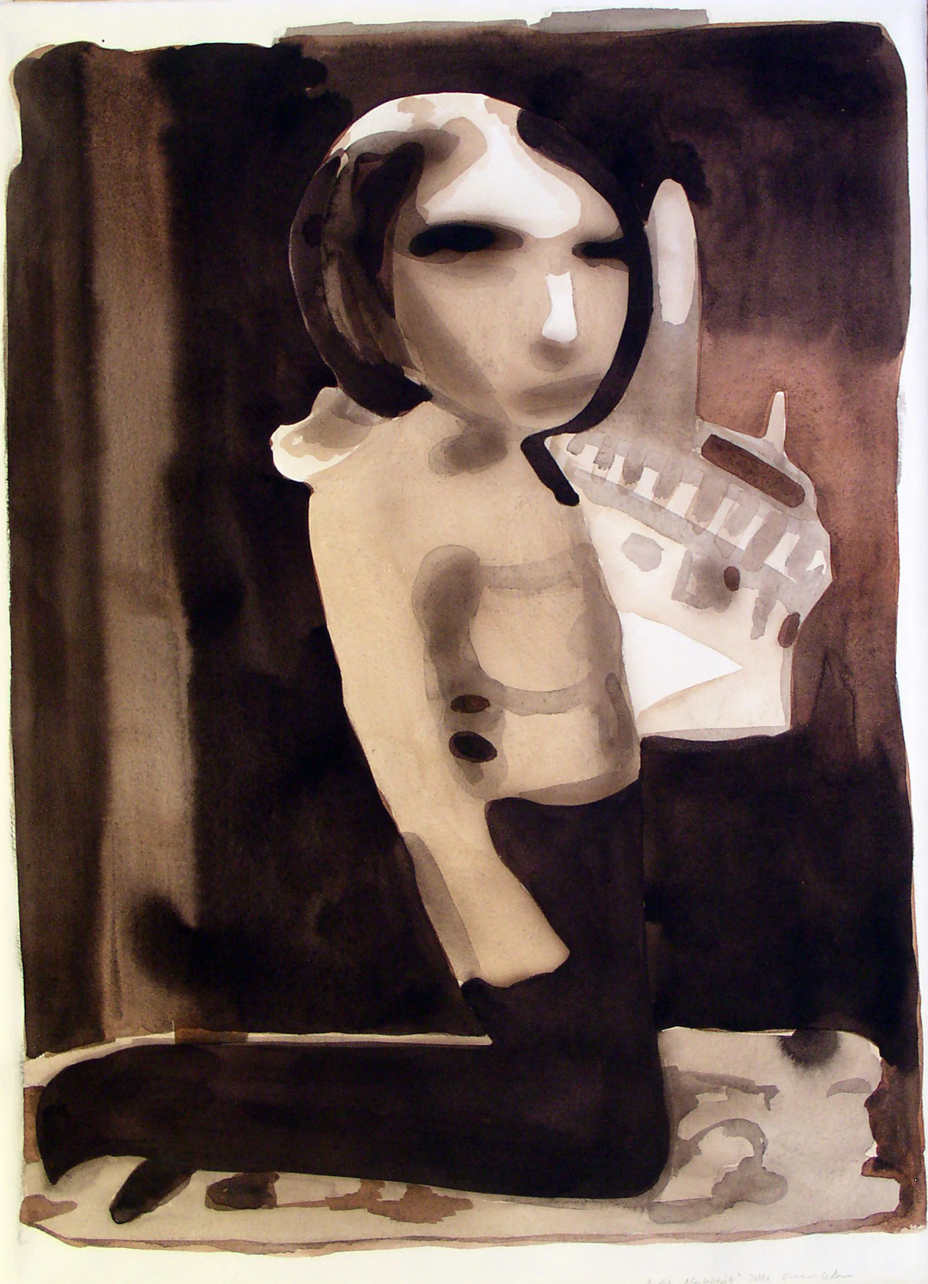  Sequel “Nachtstück”, 2006, Aquarell und Gouache auf Bütten, 78 x 56,5 cm 