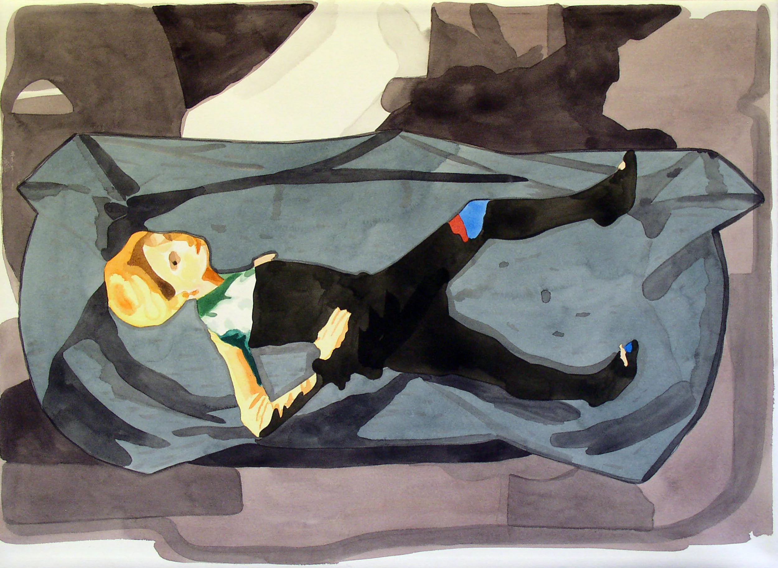  “Amalthea”, 2005, Aquarell und Gouache auf Bütten, 56,5 x 78 cm 