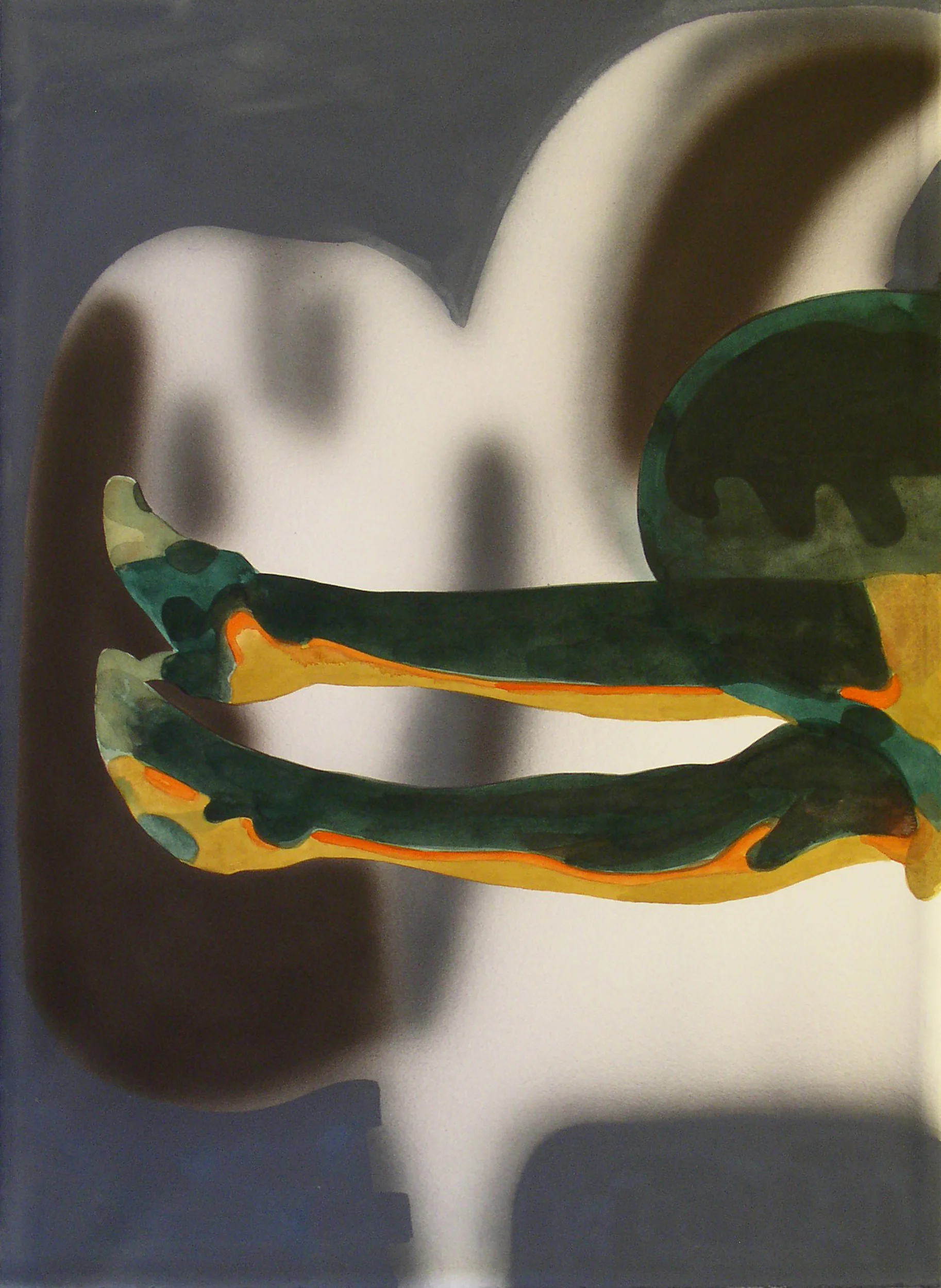  “Musik, Beine”, 2006, Aquarell und Acryl auf Bütten, 78 x 56,5 cm 