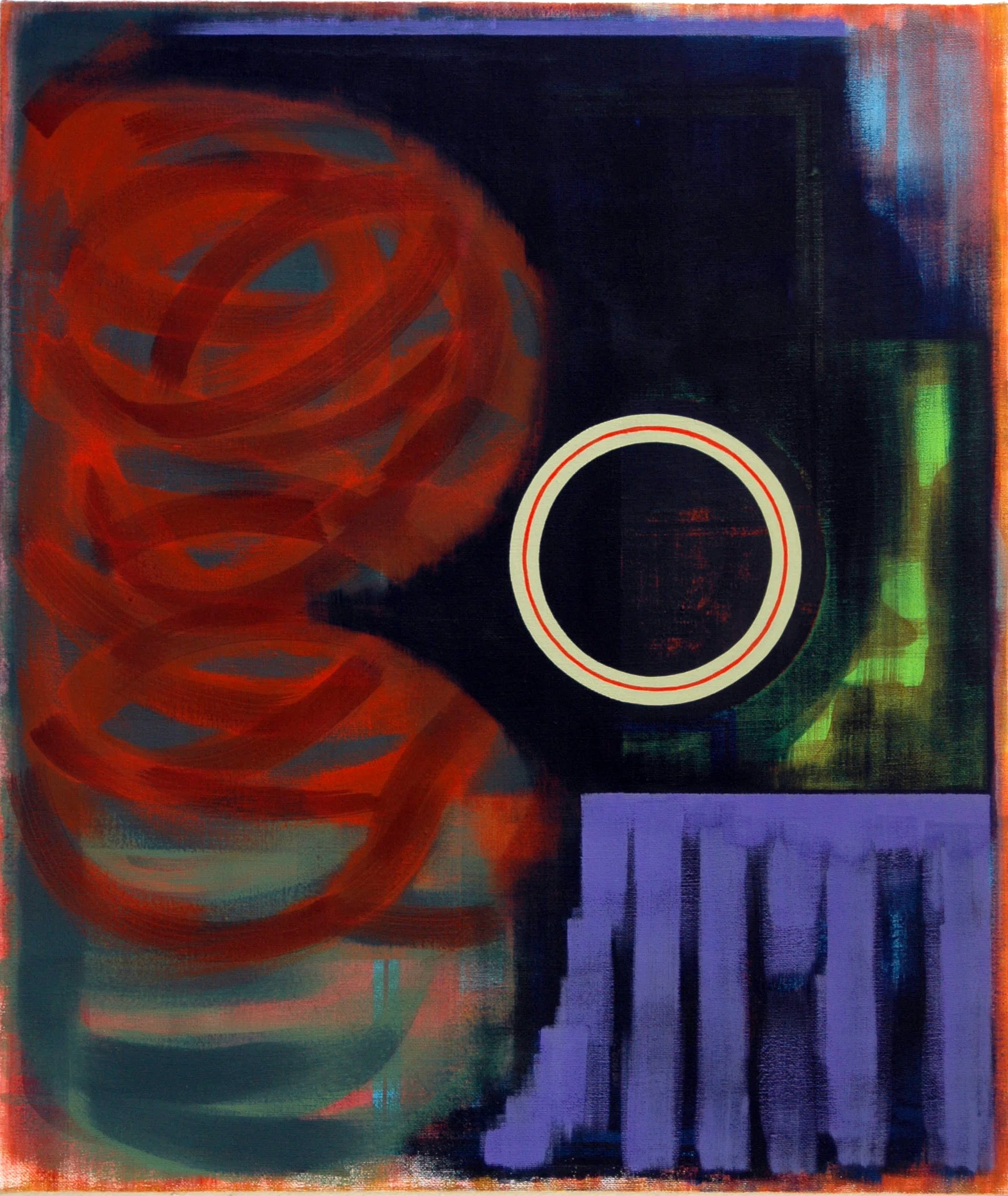  o.T., 2013, Leimtempera auf Jute / Glue tempera on jute, 140 x 110 cm 