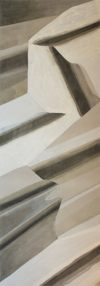  “B.F.II”, 2025, Acryl auf Recyclingkarton, 294 - 100 cm 