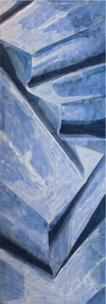  “B.F.I”, 2025, Acryl auf Recyclingkarton, 294 - 100 cm 