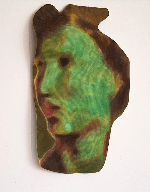  (o.T.) Kopf, 2023, 57 x 37 x 4 cm, Acryl auf Karton 