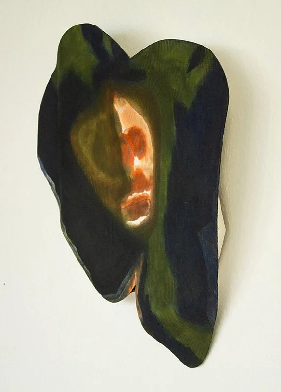  (o.T.) (Herz), 2023, 60 x 53 x 8 cm, Acryl auf Karton 