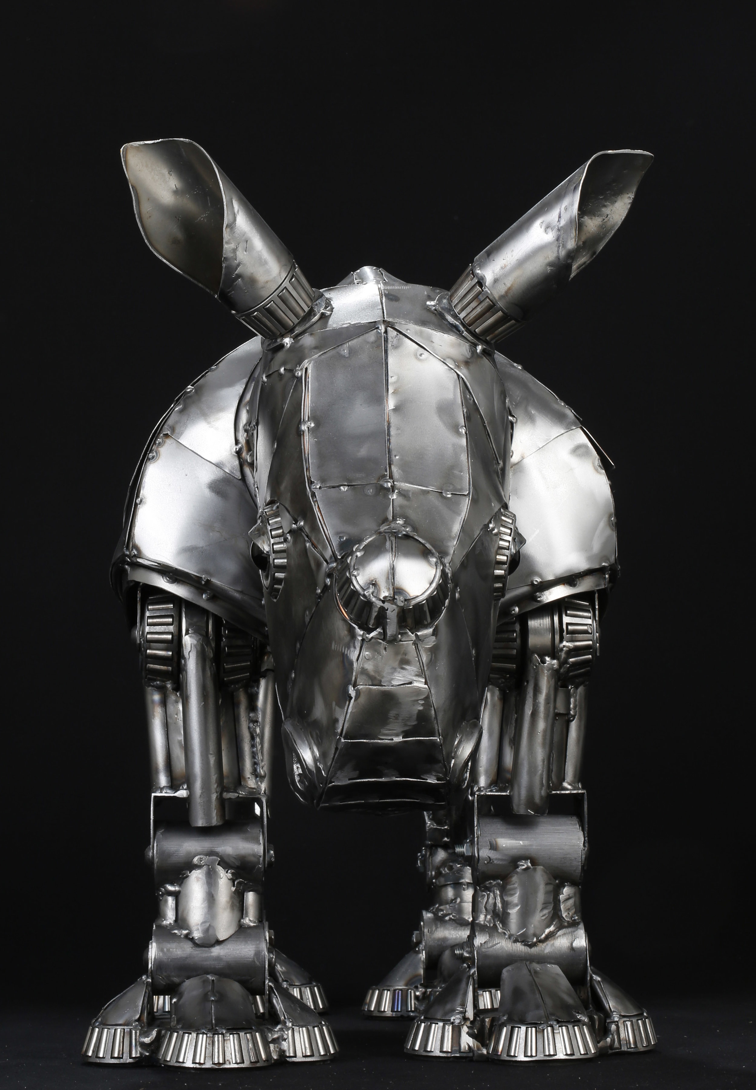 Baby Rhino Metal Sculpture - Front.jpg
