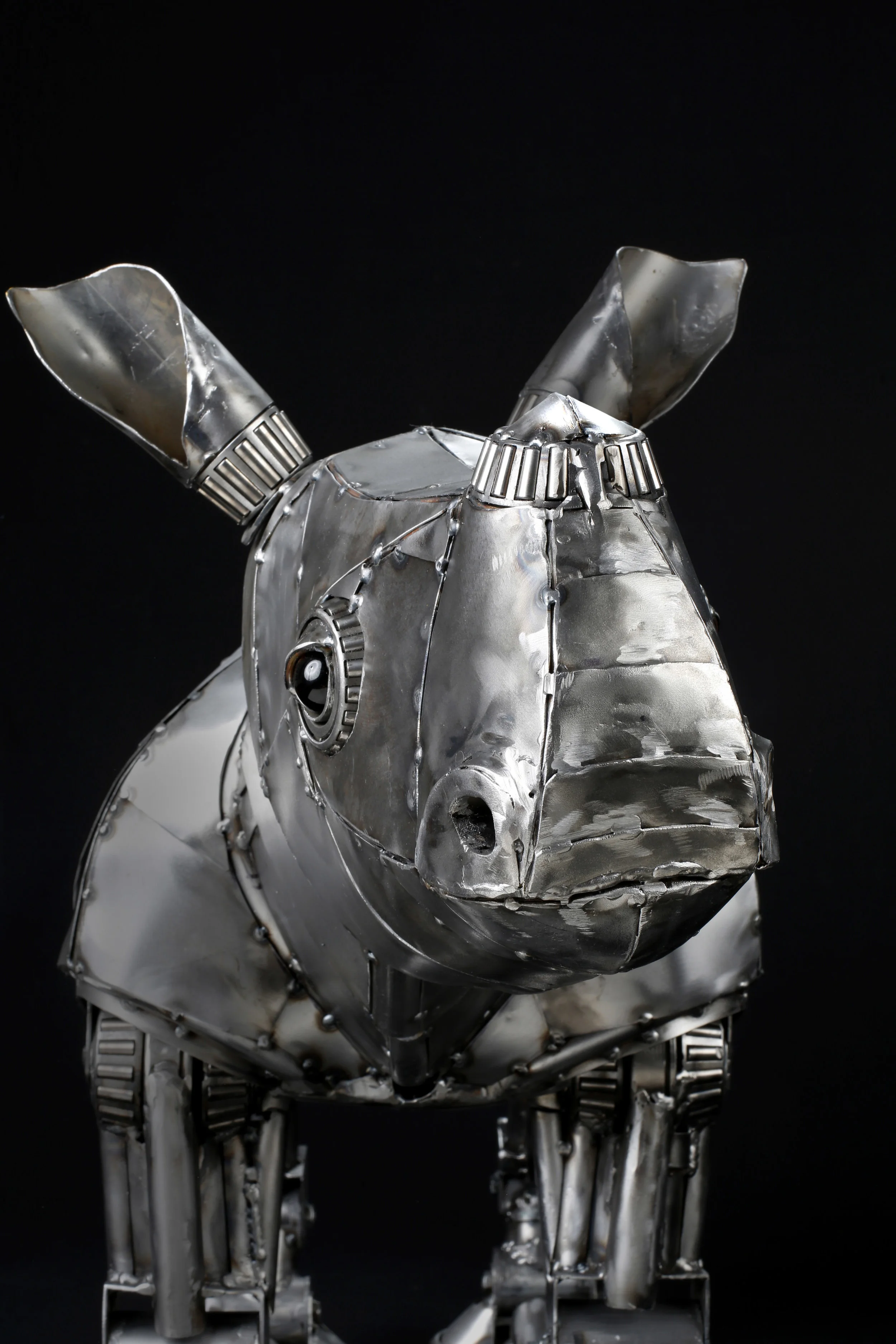 Baby Rhino Metal Sculpture - friendly 1.JPG