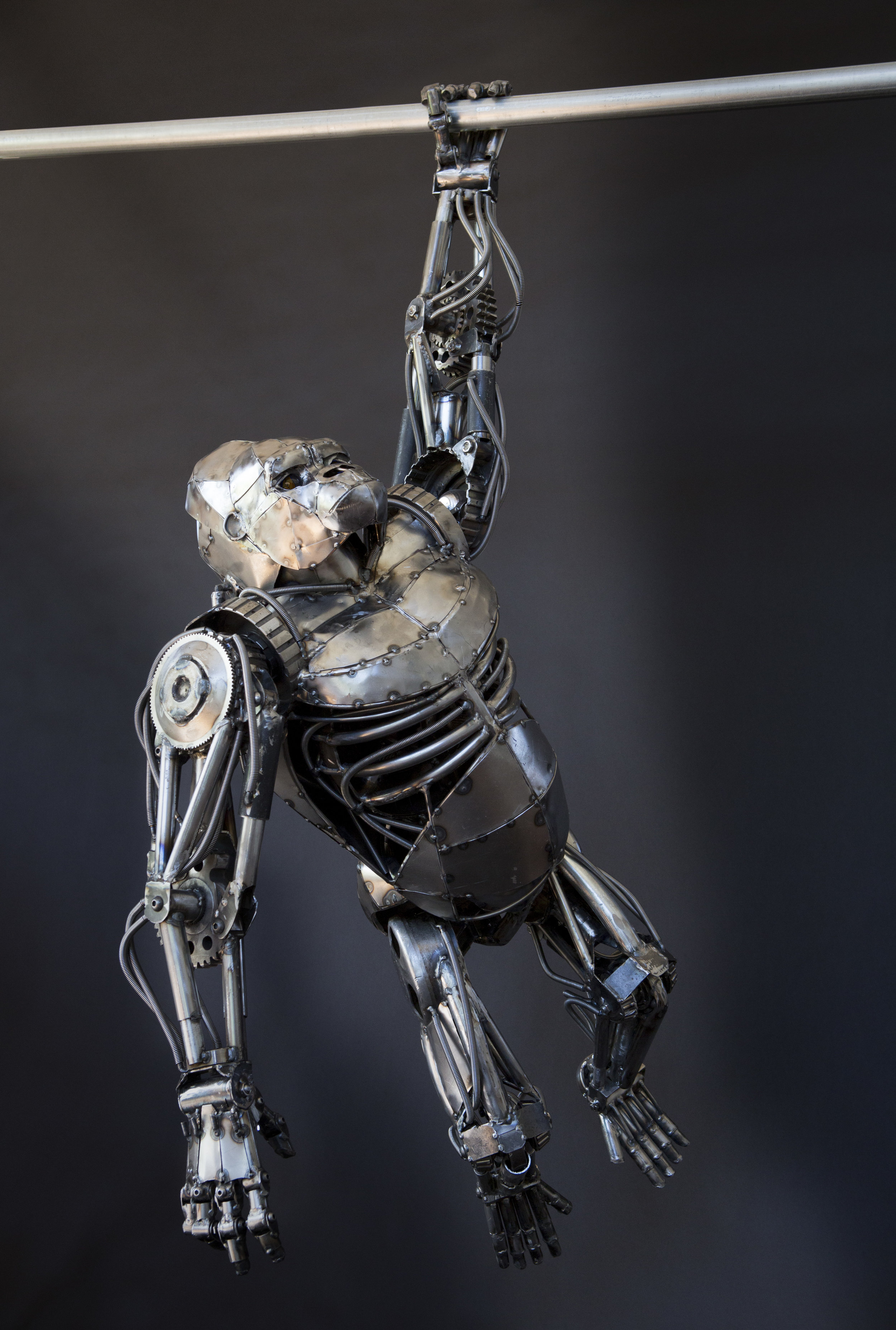Mechanical metal gorilla - hanging.jpg