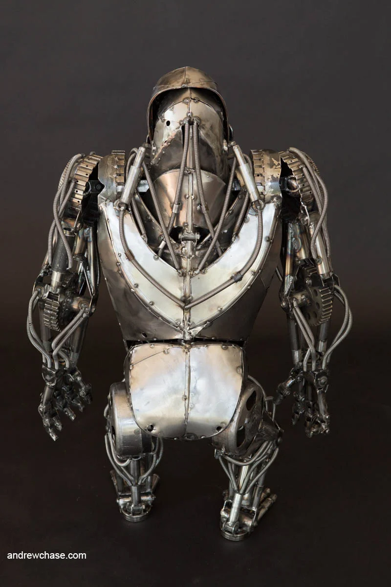 Mechanical metal gorilla - standing back view.jpg