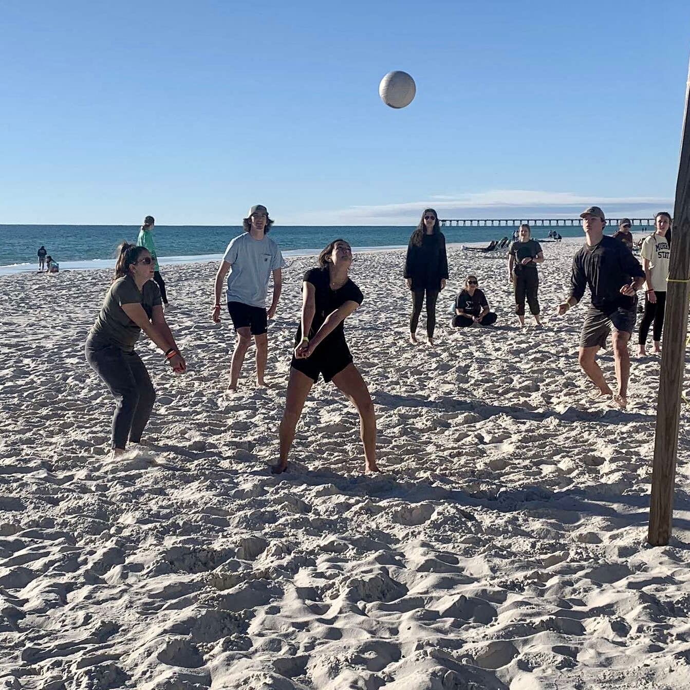 VOLLEYBALL
-
We started the semester with lots of volleyball at the beach. Hoping the weather will give us a break next week so we can finish some volleyball in the back yard. 
-
Keep at it this weekend. Only a few more days! The work is worth it. 
-
