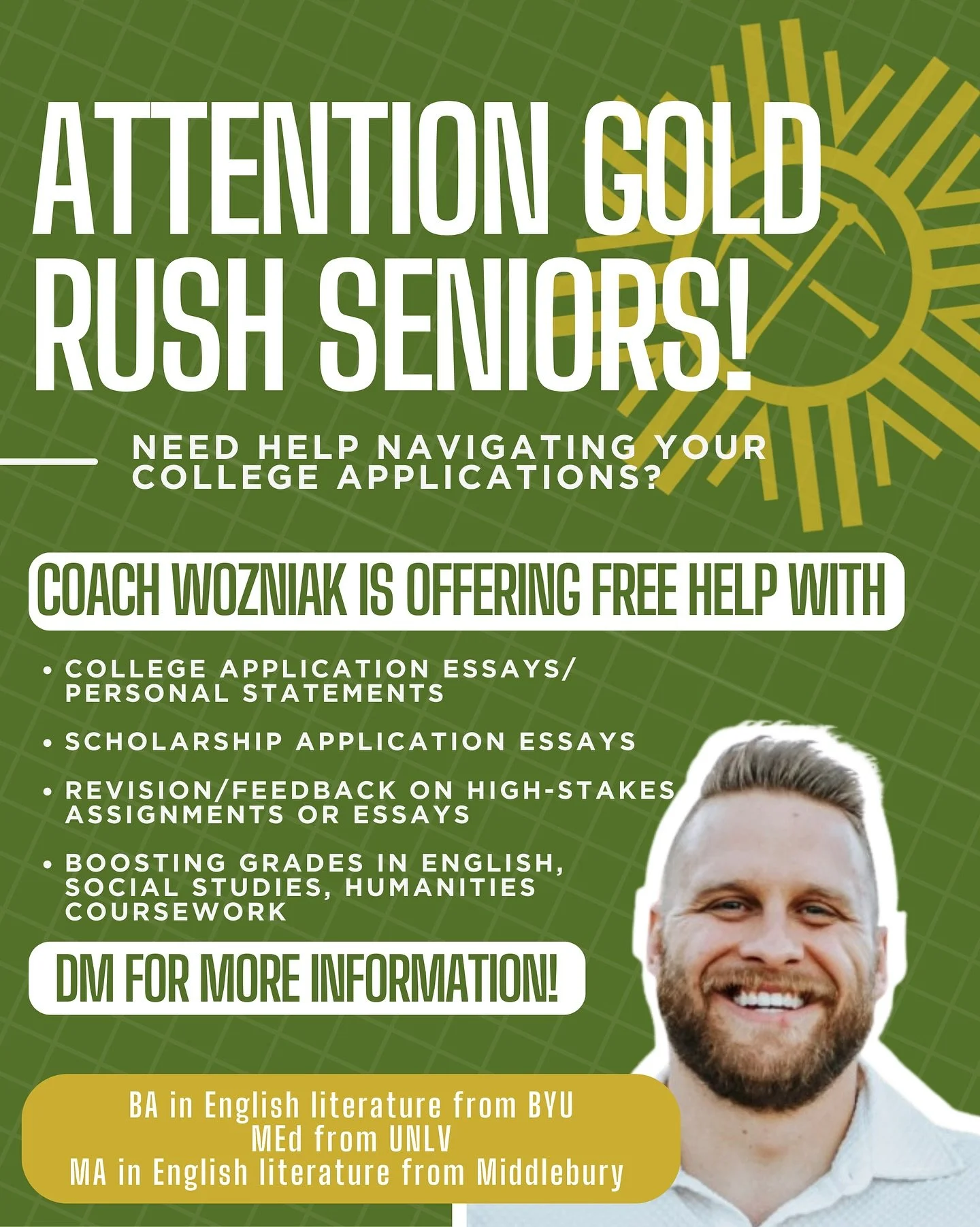 Advocating for success on and off the mat 🎓

We are so thankful to Coach Corey Wozniak @clandonw to offering his time to help our Seniors succeed ⛏️📈