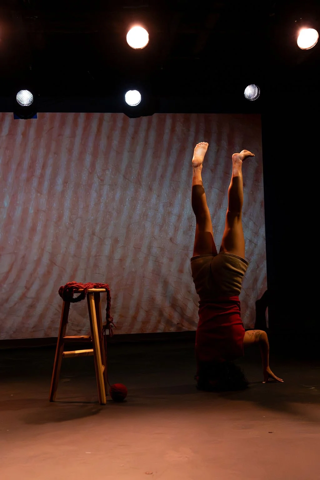  pictures of BRUCE, Michael Anthony Garcia, khattieQ as Catalina La O, and Aida Reyes in the Fall Equinox performance, all photos by Minerva Villa 