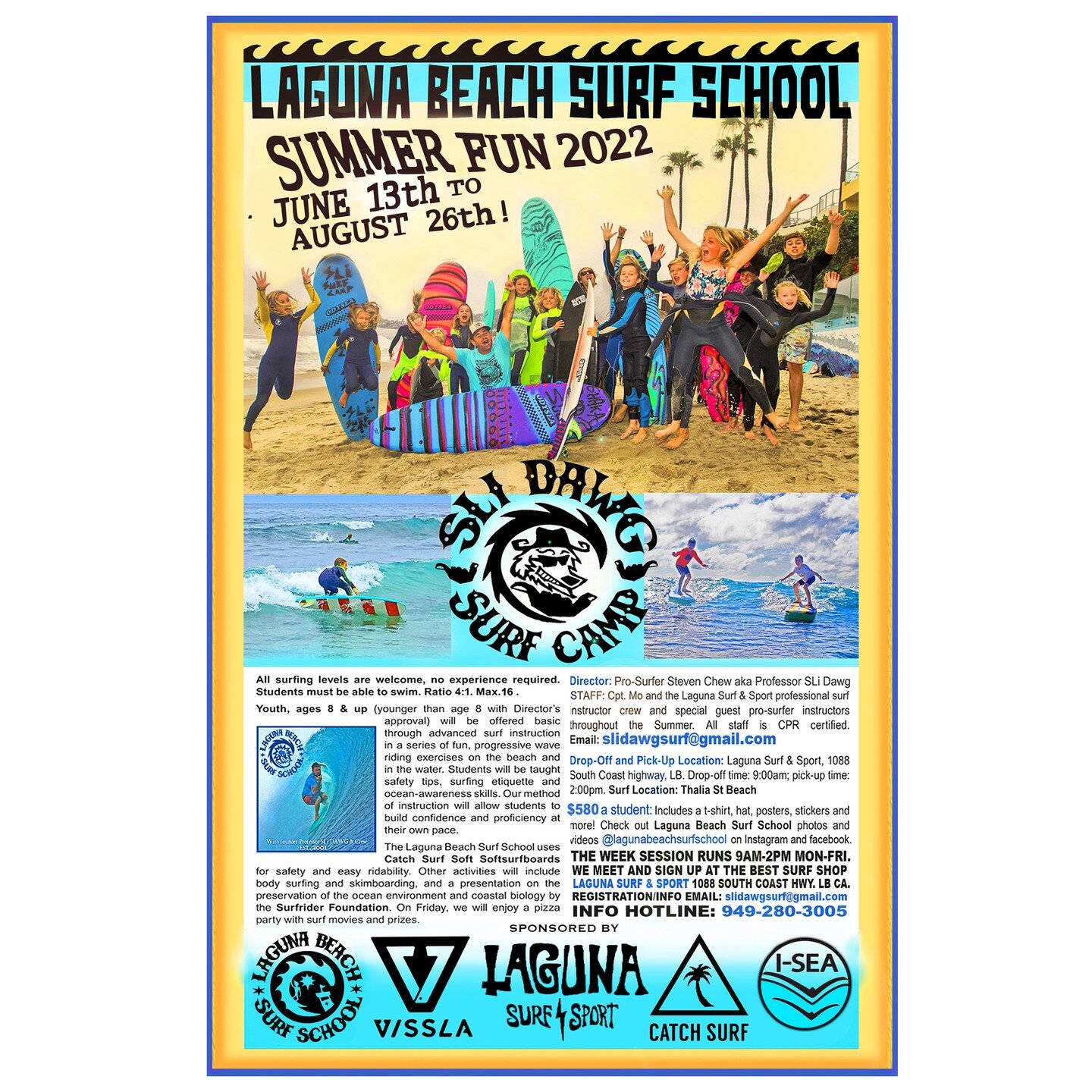 Summer surf camp fun is a go! Sign up today. 8 more weeks left! Happy Summer! 
🌞🤙🏽🌊🌊🌊🌊🌊🌊🌊🌊🌊🌊🌊