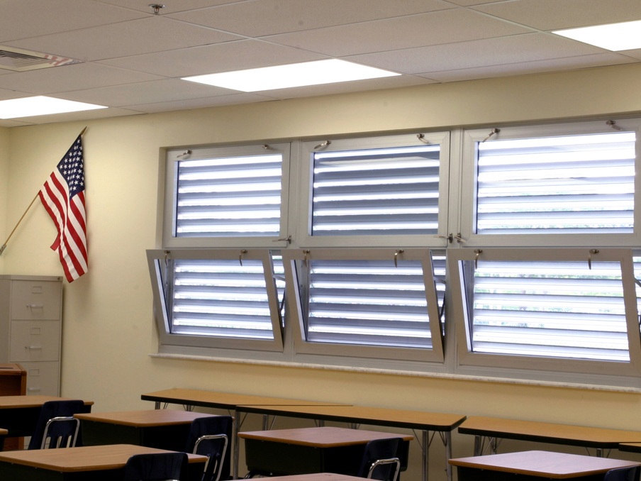 Liberty Elementary School Hurricane Windows
