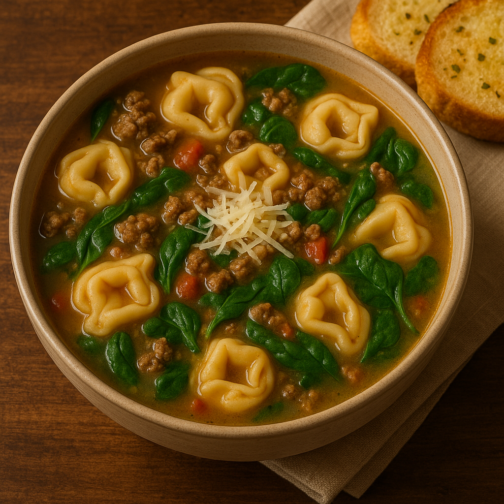 Rustic Sausage and Tortellini Soup