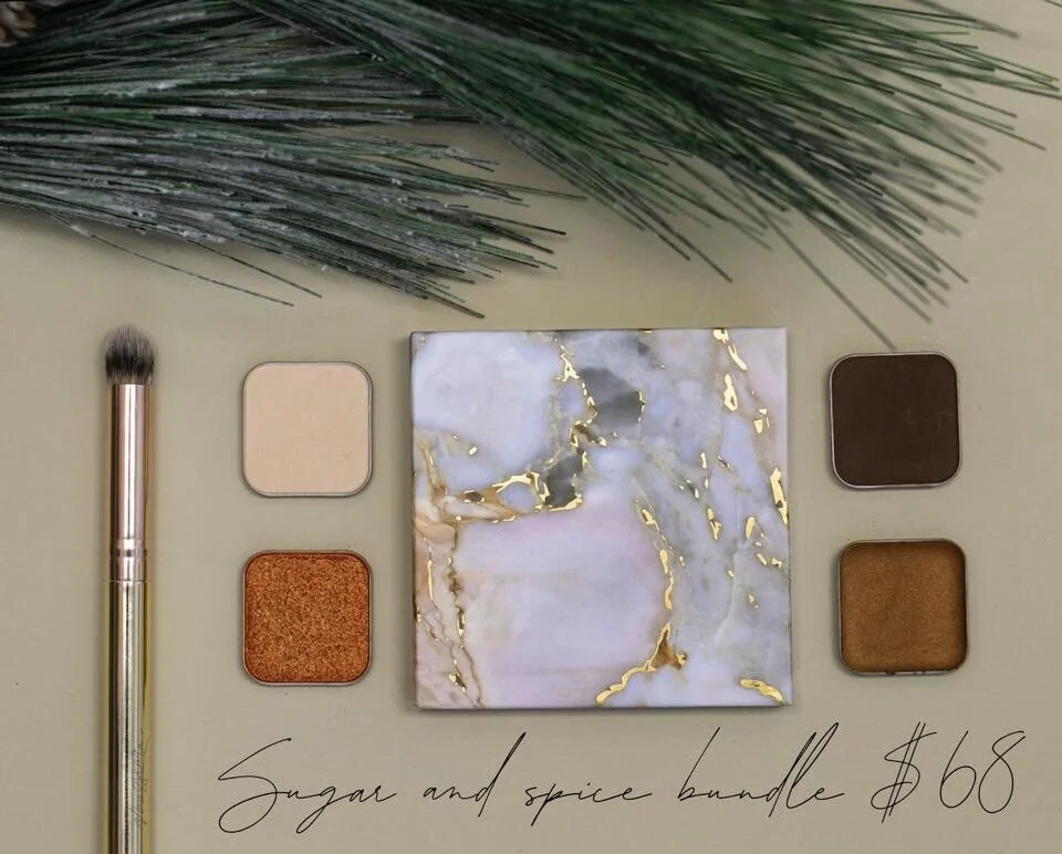 You will get a palette, Everything Eye Shadow Brush and these four beautiful FALL/WINTER shades. These are highly pigmented eye shadows and you can replace the eye shadow tins with new ones in your palette!