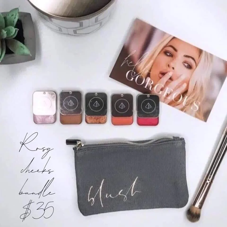 It’s lovely weather for a sleigh ride- so get comfy cozy with this stocking stuffer of pink-cheeked perfection! Each pretty zippered pouch contains a half-sized tin of 5 of our favorite limited edition Lip + Cheek shades: