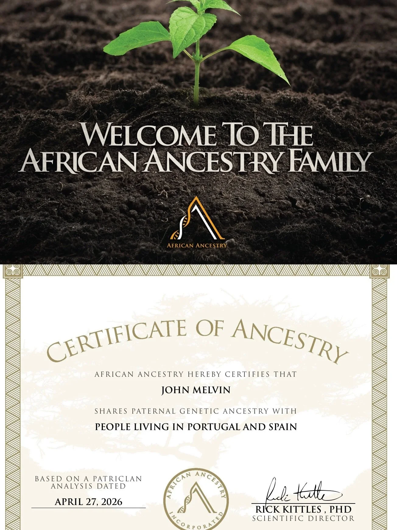 Yall why these people playing in my face&hellip;They done told me &ldquo;There are no African men that match your DNA sequence.&rdquo; I sent this to my Pops and he said &ldquo;Hold My Beer&rdquo; (2nd Slide) lol