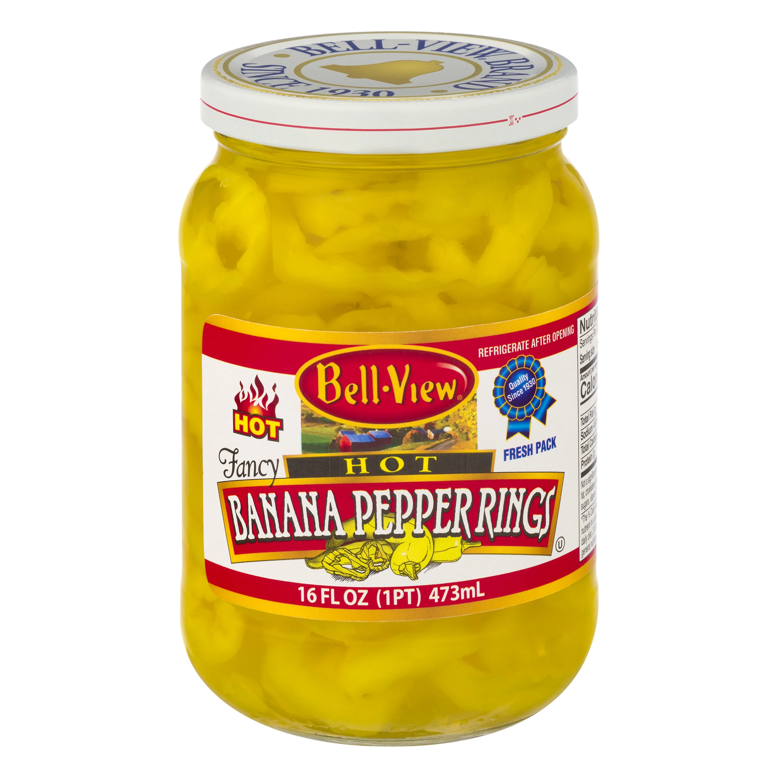 Hot Banana Pepper Rings 16oz.